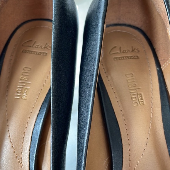 Clarks black leather platform pumps - Picture 9 of 13